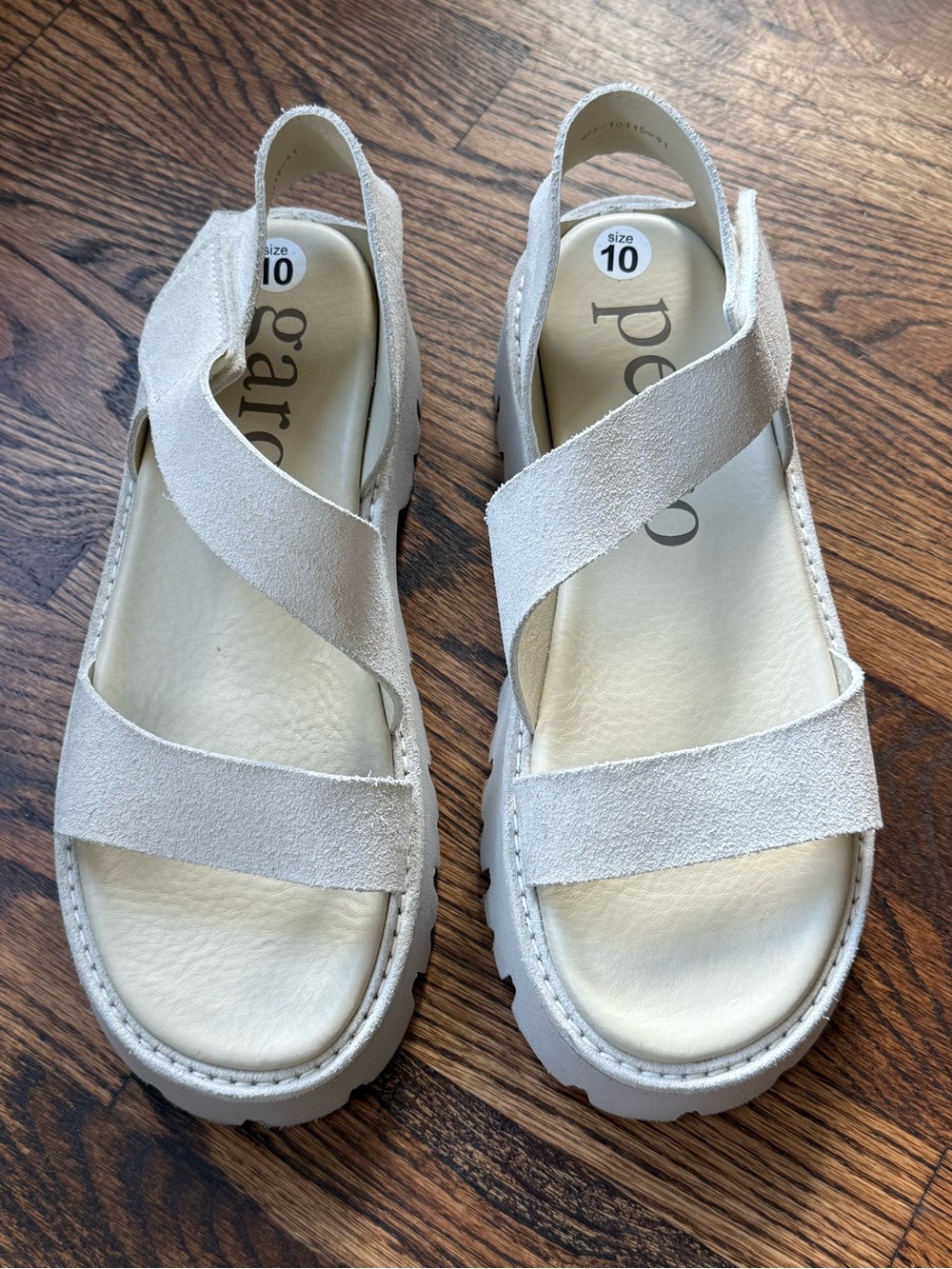 Pedro Garcia Leather Sandal Chunky Sole White Size 10 Euro Summer